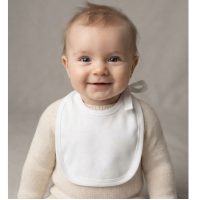 BB10: Plain White Neck Tie Bib (Made in UK)